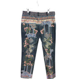 JOHNNY WAS FLORAL STRAIGHT LEG DESIGNER PANT MULTI 14