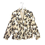 CHICO'S ANIMAL SINGLE-BUTTON BLAZER TAN TAUPE 3