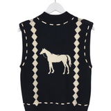 THML NWT$89 CAP SLEEVE VEST BLACK WHITE SMALL