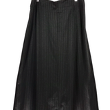 MAX STUDIO STRIPE MAXI SKIRT BLACK GRAY LARGE