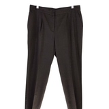 AKRIS PUNTO 100% WOOL STRAIGHT DESIGNER PANT TAUPE 10