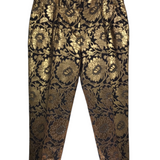 KATE SPADE JACQUARD STRAIGHT DESIGNER PANT GOLD BLACK 10