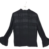 WAVERLY GREY LONG SLEEVE TOP BLACK MEDIUM