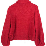 ENDLESS ROSE NWT RED TWEED BLAZER RED MEDIUM