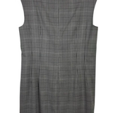 LAFAYETTE 148 PLAID SLEEVLESS DESIGNER DRESS BLACK WHITE 8