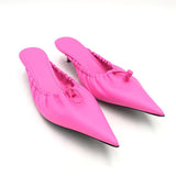 BALENCIAGA POINTY TOE LUXE SHOES HOT PINK 37.5