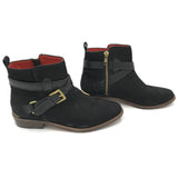 COACH ANKLE LEATHER BOOTS BLACK 6B