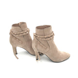 VALENTINO SUEDE STUD BOOTIES LUXE BOOTS TAUPE 35