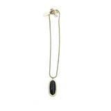 KENDRA SCOTT PENDANT NECKLACE GOLD BLACK