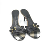 BURBERRY STRAPPY HEELS DESIGNER SHOES BLACL 36