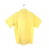 ERMENEGILDO ZEGNA LINEN SHORT MEN SHIRT YELLOW MEDIUM