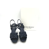 YSL TRIBUTE 75 PLATFORM LUXE SHOES BLUE 39