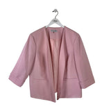 KASPER 3/4 OPEN BLAZER PINK 20W