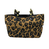 COACH NWT NYLON ANIMAL HANDBAG GOLD BLACK