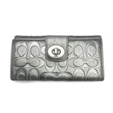 COACH MONOGRAM WALLET SILVER/GREY