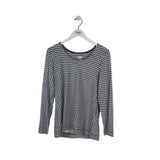 CHICO'S LONG SLEEVE TOP WHITE BLACK 1