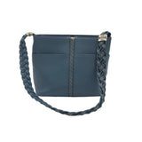 BRIGHTON RET. $365 LEATHER HANDBAG BLUE
