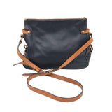 DOONEY & BOURKE LEATHER TASSEL SATCHEL HANDBAG NAVY
