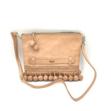 CONSUELA RET$369 FIESTA ZIP TOP HANDBAG BROWN