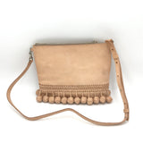 CONSUELA RET$369 FIESTA ZIP TOP HANDBAG BROWN