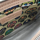 CONSUELA RET$369 FIESTA ZIP TOP HANDBAG BROWN