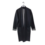 THEORY LONG SLEEVE TUNIC DESIGNER CARDIGAN GREY MEDIUM