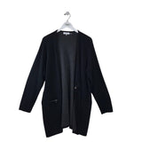 CALVIN KLEIN LONG SLEEVE BUCKLE CARDIGAN BLACK 2X