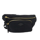 MZ WALLACE NYLON BELT BAG HANDBAG BLACK GOLD