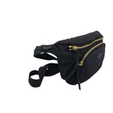 MZ WALLACE NYLON BELT BAG HANDBAG BLACK GOLD