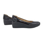 NATURALIZER PATENT WEDGE SHOES BLACK 8.5M