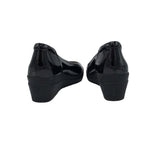 NATURALIZER PATENT WEDGE SHOES BLACK 8.5M