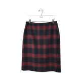 PRESTON & YORK PLAID PENCIL SKIRT RED BLACK 6