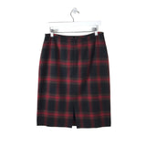 PRESTON & YORK PLAID PENCIL SKIRT RED BLACK 6