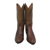 LUCCHESE WESTERN MEN BOOTS BROWN 10D