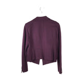 WHITE HOUSE BLACK MARKET STUDDED OPEN BLAZER PURPLE GOLD 8