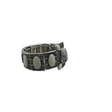 STRETCH CUFF BRACELET SILVER WHITE
