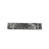 LEATHER BEAD WRAP BRACELET SILVER BLACK