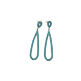 BEAD TEARDROP LARGE EARRINGS TURQUOISE