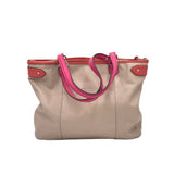 COACH RET. $358 LEATHER HANDBAG TAUPE PINK
