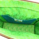 CONSUELA SNAKE PRINT TOTE HANDBAG BLUE