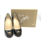 CHRISTIAN LOUBOUTIN NEW VERY PRIVE 120 LUXE SHOES BLACK 38