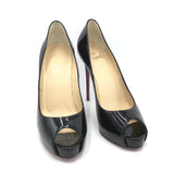 CHRISTIAN LOUBOUTIN NEW VERY PRIVE 120 LUXE SHOES BLACK 38